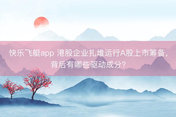 快乐飞艇app 港股企业扎堆运行A股上市筹备，背后有哪些驱动成分？