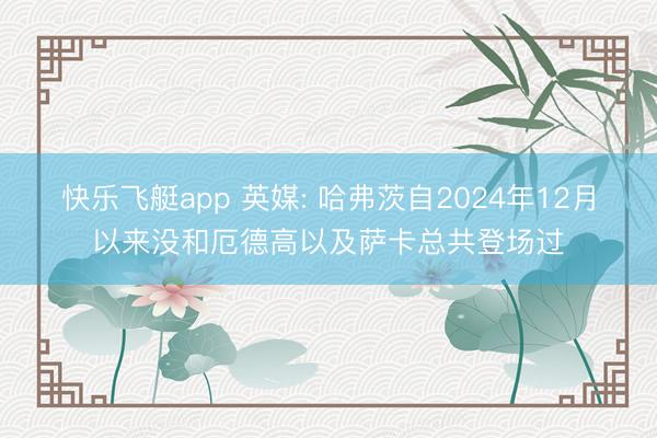 快乐飞艇app 英媒: 哈弗茨自2024年12月以来没和厄德高以及萨卡总共登场过